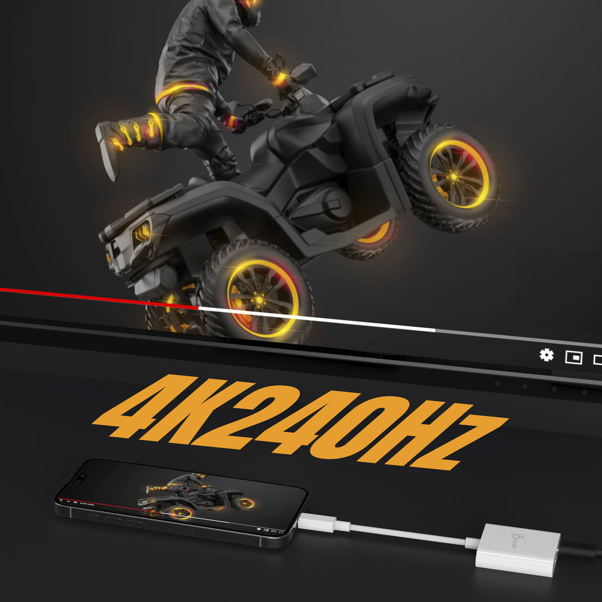 j5create USB-C to Dual USB-C with Video or Power Delivery