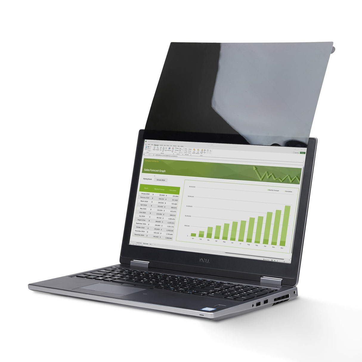 StarTech.com 15.6-inch 16:9 Flip-Up Privacy Screen with Touch, Anti-Glare Blue Light Filter, Laptop Monitor Screen Protector, +/- 30 Deg. View Angle