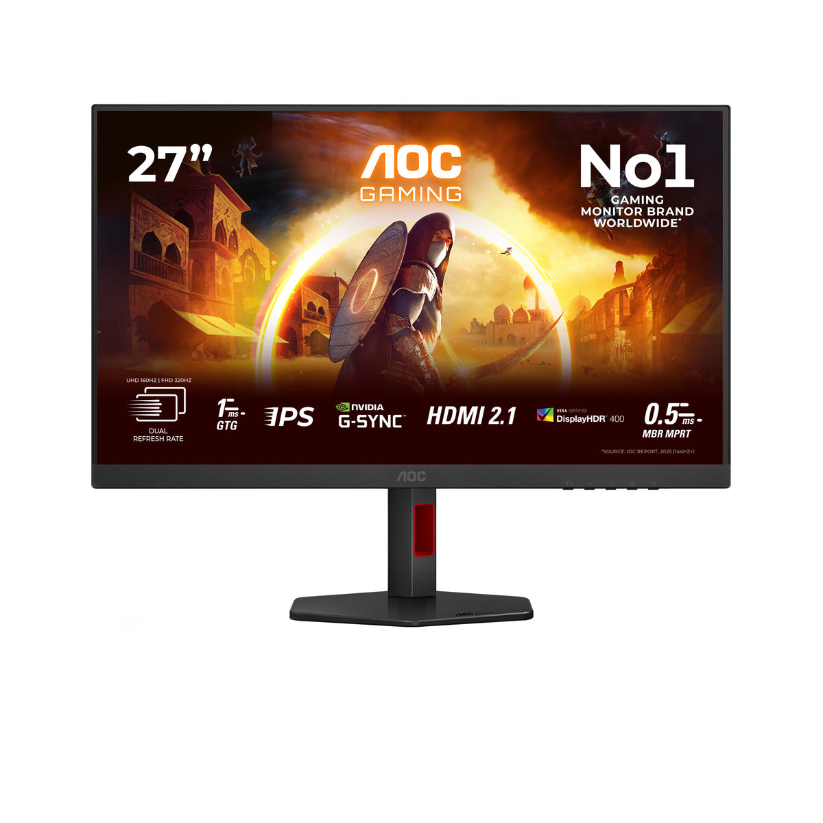 AOC G4 U27G4R computer monitor 68.6 cm (27") 3840 x 2160 pixels 4K Ultra HD LED Black, Red