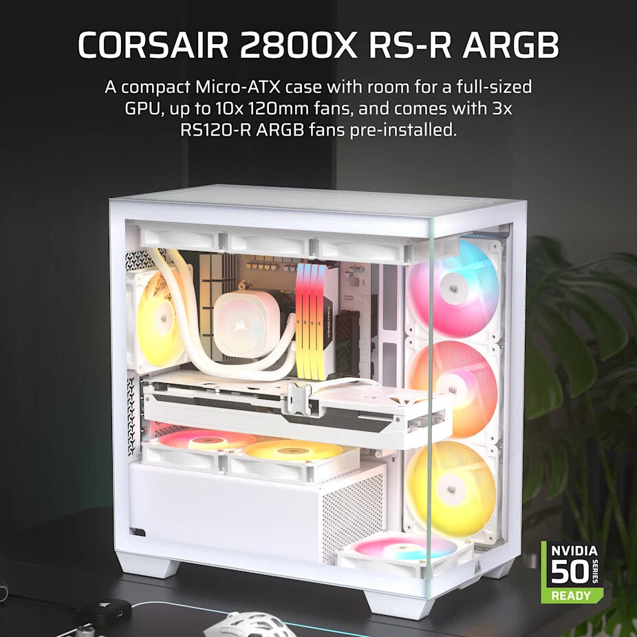 Corsair 2800X RS-R ARGB Midi Tower White