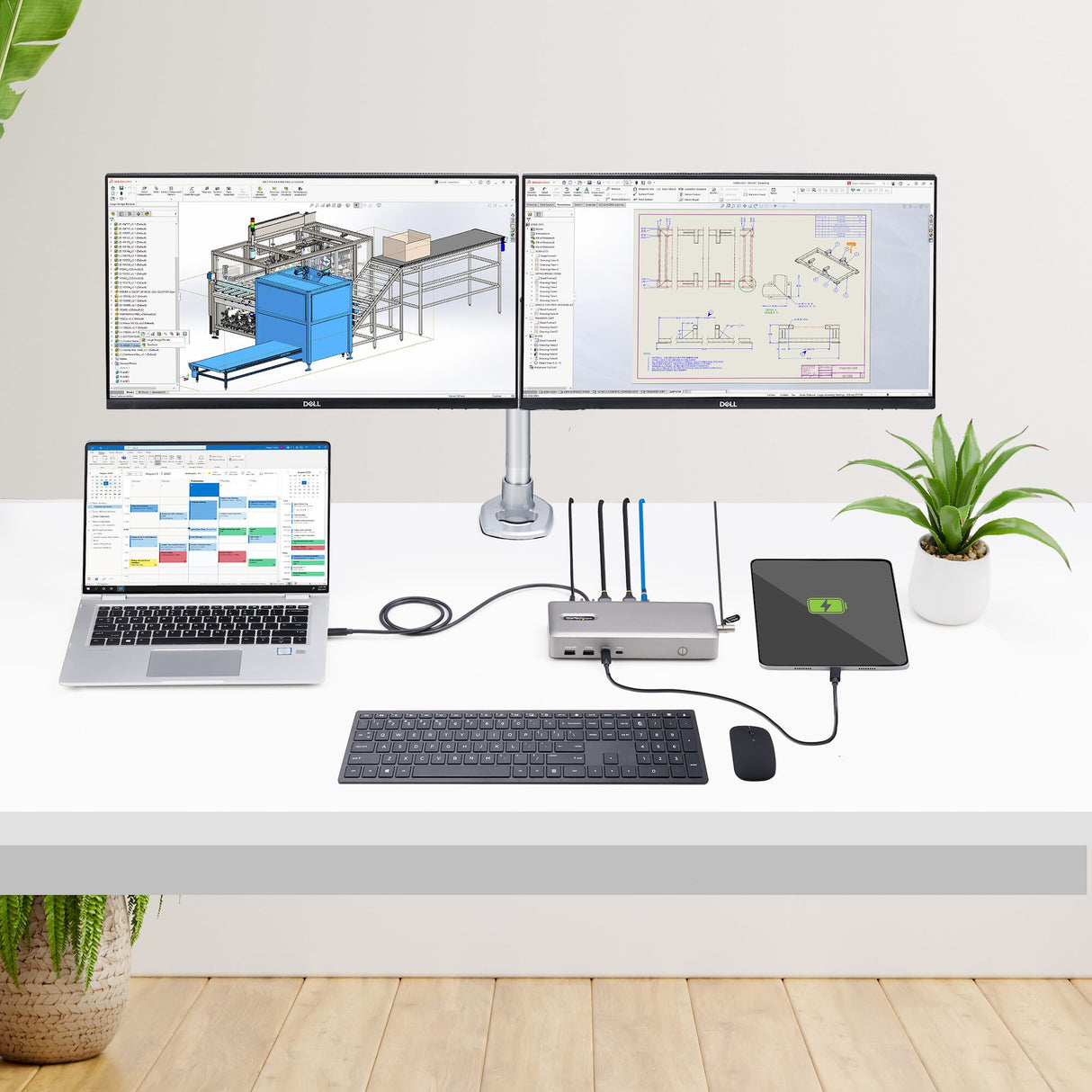 StarTech.com Dual-Monitor USB4 Docking Station, Dual 4K 120Hz or Single 8K 60Hz HDMI, 100W Laptop Charging, 2.5GbE, USB-C Multi-Monitor Dock, Driverless