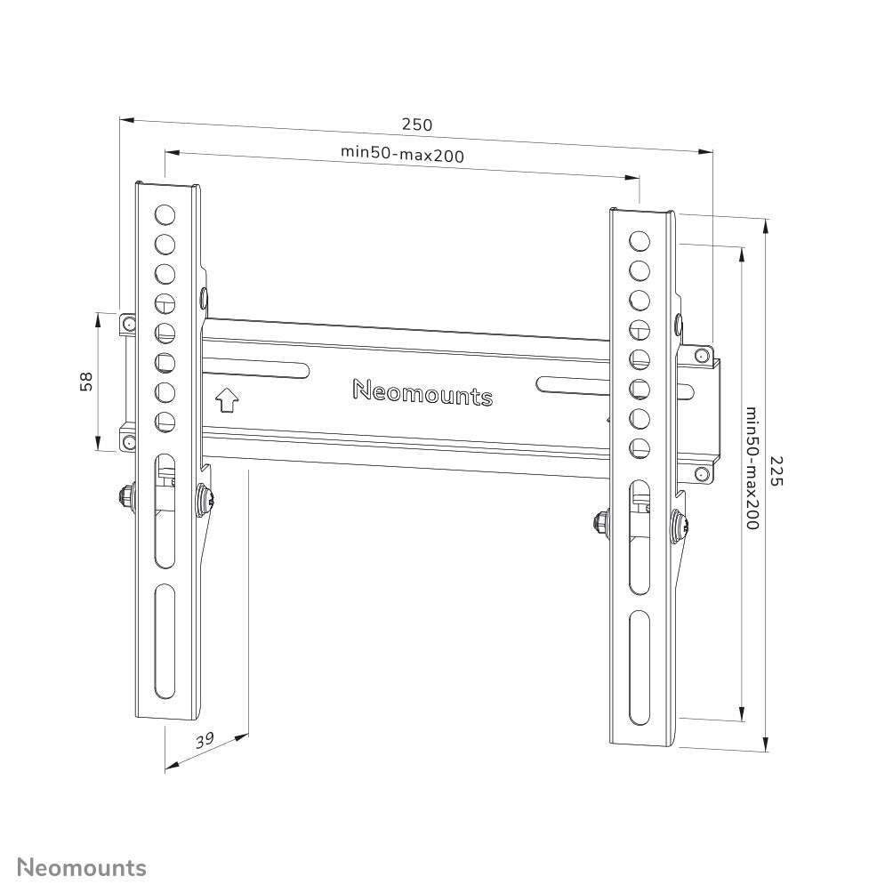 Neomounts WL30-350BL12 TV mount wall 24-55" - fixed - lockable