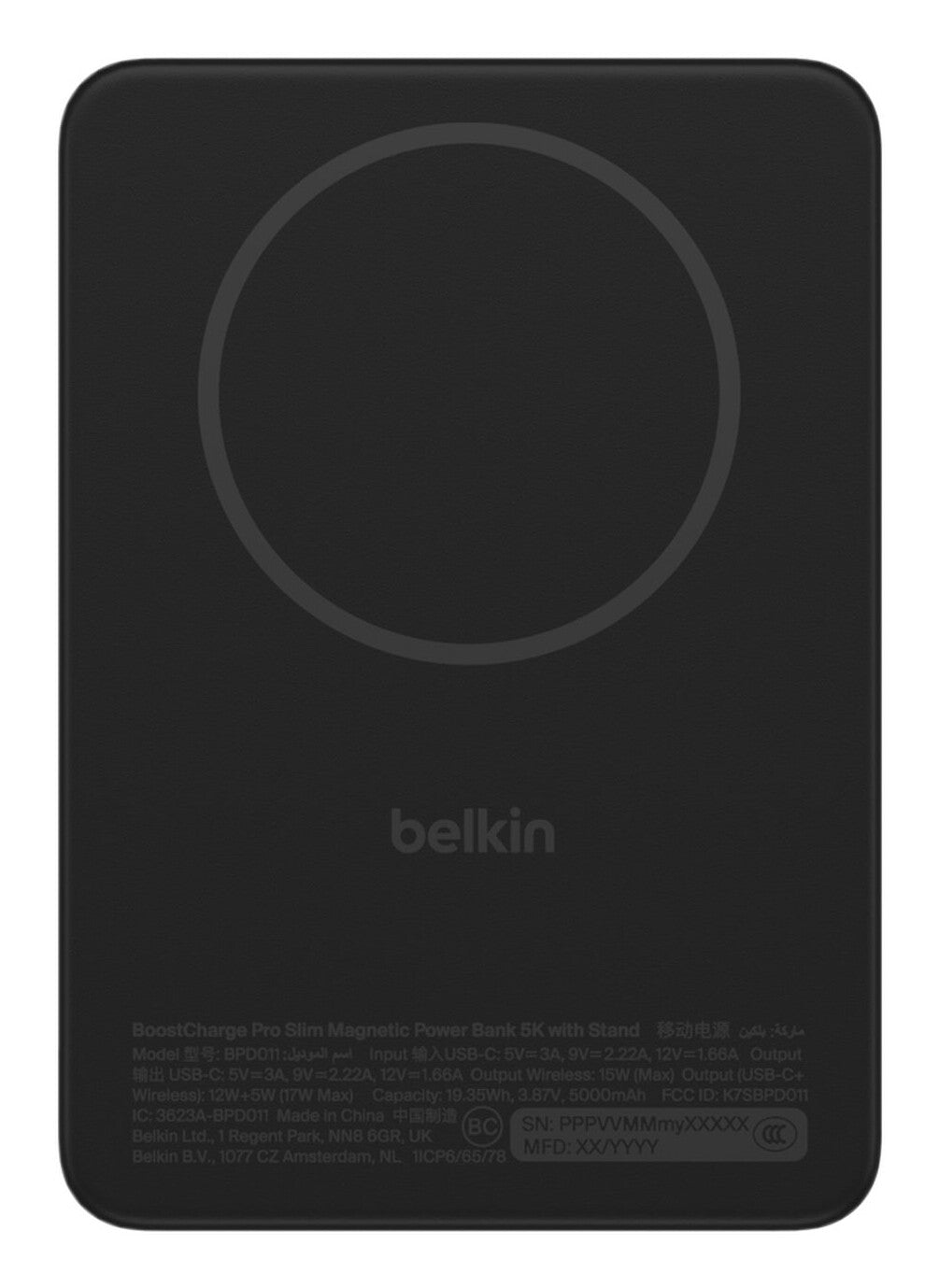 Belkin BPD011hqBK 5000 mAh Wireless charging Black