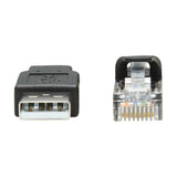 Tripp Lite U009-015-RJ45-X USB-A to RJ45 Rollover Console Cable (M/M) - Cisco Compatible, 250 Kbps, 15 ft. (4.57 m), Black
