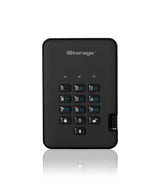 iStorage diskAshur2 256-bit 3TB USB 3.2 secure encrypted hard drive - Black IS-DA2-256-3000-B