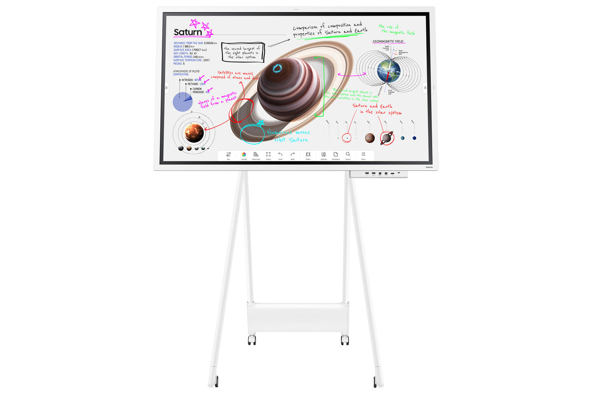 Samsung WM65B interactive whiteboard 165.1 cm (65") 3840 x 2160 pixels Touchscreen Grey, White