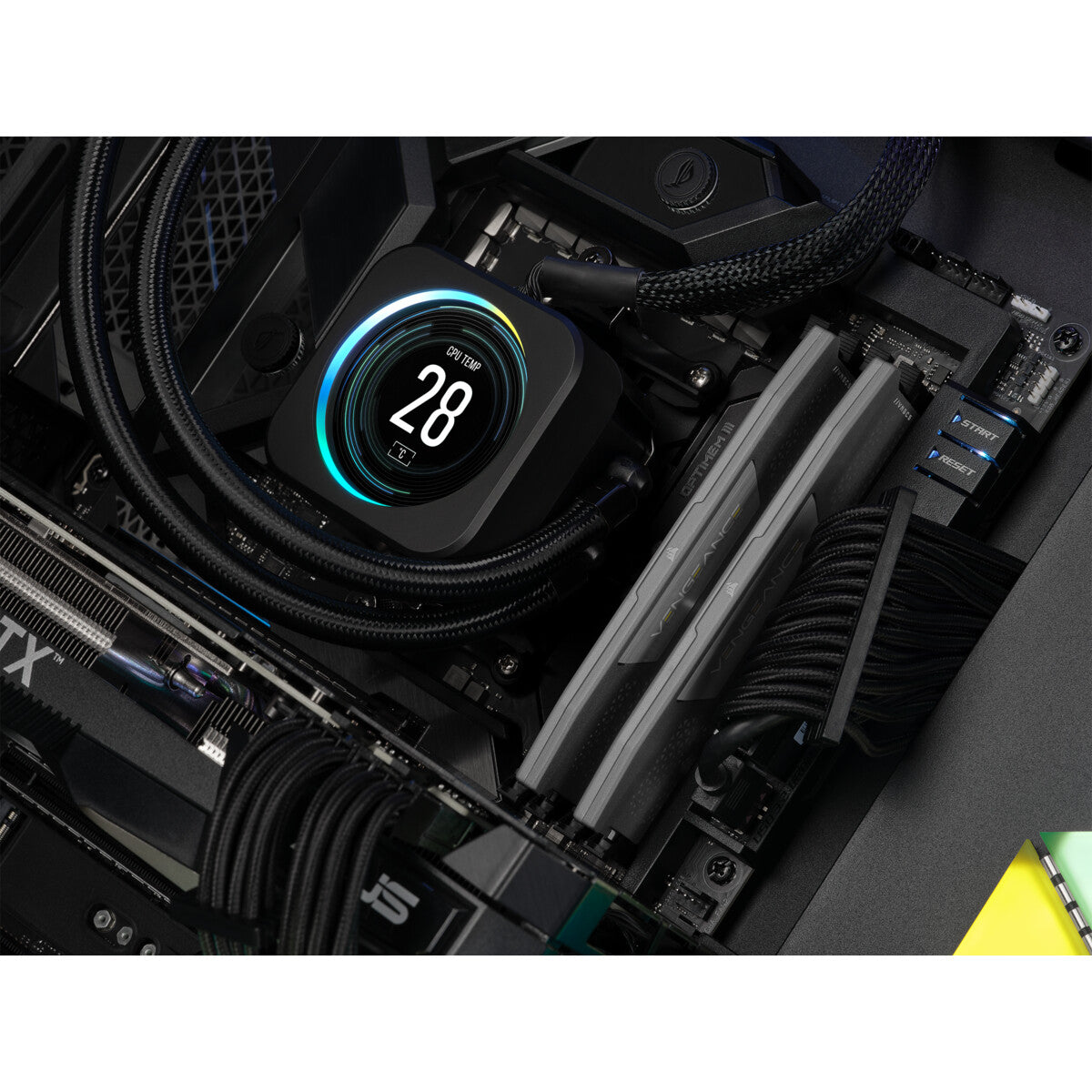 Kit Corsair Vengeance de 32 GB (2 x 16 GB), DDR5, 5200 MHz (PC5-41600), CL40, 1,25 V, AMD optimizado, PMIC, memoria DIMM