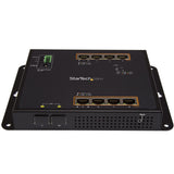 StarTech.com Industrial 8 Port Gigabit PoE+ Switch w/2 SFP MSA Slots - 30W - Layer/L2 Switch Hardened GbE Managed - Rugged High Power Gigabit Ethernet Network Switch IP-30/-40 C to 75 C