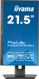 iiyama ProLite 21.5” IPS 3-side borderless monitor with USB hub, 100Hz refresh rate and height-adjustable stand