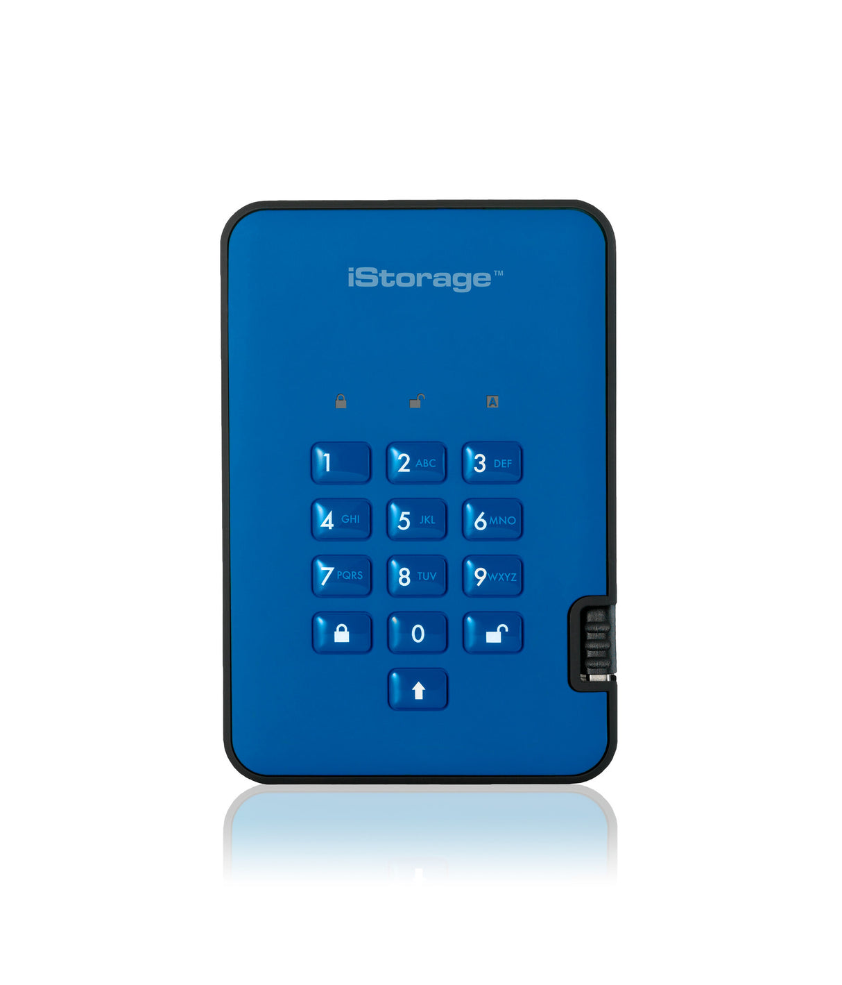 iStorage diskAshur2 256-bit 1TB USB 3.2 secure encrypted hard drive - Blue IS-DA2-256-1000-BE