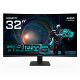 GIGABYTE GS32QCA 31.5" QHD Curved Gaming Monitor - 2560 x 1440, 180Hz, 1ms, 250 cd/m², FreeSync, HDR Ready, HDMI 2.0, Displayport 1.4