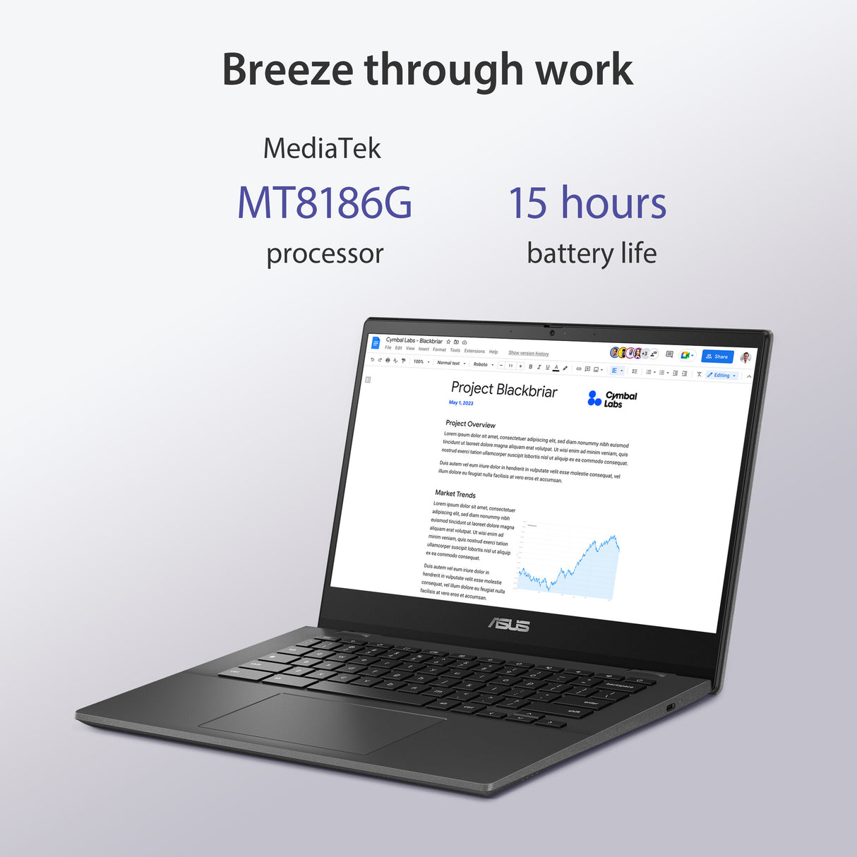 ASUS Chromebook CM14 CM1402CM2A-NK0116 MediaTek Kompanio 520 35.6 cm (14") Full HD 4 GB LPDDR4x-SDRAM 128 GB eMMC Wi-Fi 6 (802.11ax) ChromeOS Grey