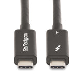 StarTech.com 6.6ft (2m) Active Thunderbolt 4 Cable, 40Gbps, 100W Power Delivery, 4K/8K Video, Intel-Certified Thunderbolt Cable - Compatible w/ USB4/Thunderbolt 4/ USB 3.2/ USB Type-C/DisplayPort/Thunderbolt 3