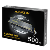 ADATA LEGEND 860 SLEG-860-500GCS internal solid state drive 500 GB M.2 PCI Express 4.0 NVMe 3D NAND