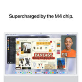 Apple iMac 24-inch with Retina 4.5K display, Nano-texture glass: M4 chip with 10‑core CPU and 10‑core GPU, 256GB SSD, 16GB - Silver