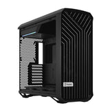 Fractal Design Torrent (Light TG) gabinete para juegos con ventanas de vidrio tintado claro, E-ATX, 5 ventiladores, concentrador de ventilador, tira RGB en cubierta de fuente de alimentación, rejilla frontal, USB-C