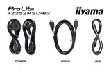 iiyama ProLite T2252MSC-B2 computer monitor 54.6 cm (21.5") 1920 x 1080 pixels Full HD LCD Touchscreen Black