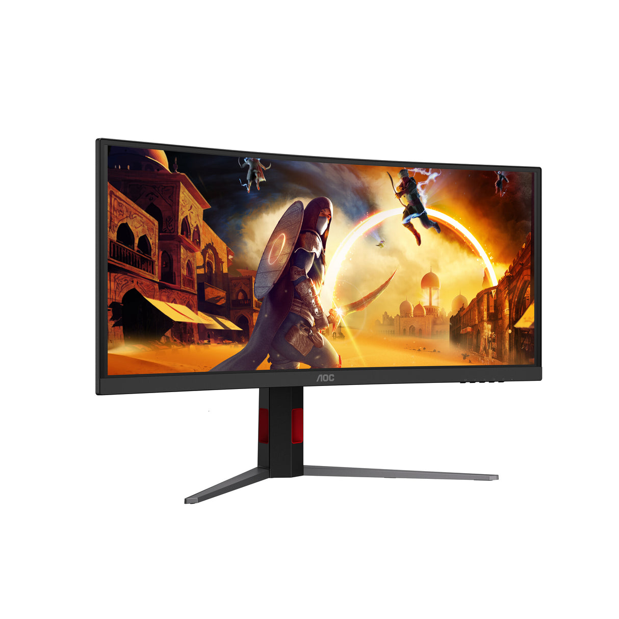 AOC G4 CU34G4ZCA computer monitor 86.4 cm (34") 3440 x 1440 pixels Wide Quad HD Black, Red