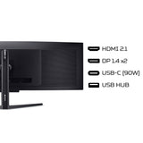 Acer X Predator X49X curved ultra-wide QD-OLED gaming monitor - 49", 32:9, QD-OLED, 1800R curve, Double Quad HD, 240Hz, 0.03ms, AMD FreeSync Premium, DisplayHDR 400 True Black, HDMI, DP & USB-C