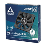 ARCTIC P8 Slim PWM PST - 80 mm Low-Profile PWM Fan with Cable Splitter