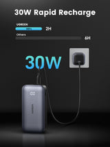 Ugreen 10000mAh Mini Powerbank Quick Charging 30W Grey
