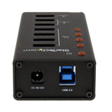 StarTech.com 4 Port USB 3.0 Hub plus 3 Dedicated USB Charging Ports (2 x 1A & 1 x 2A) - Wall Mountable Metal Enclosure~4 Port USB 3.0 Hub (5Gbps) plus 3 Dedicated USB Charging Ports (2 x 1A & 1 x 2A) - Wall Mountable Metal Enclosure