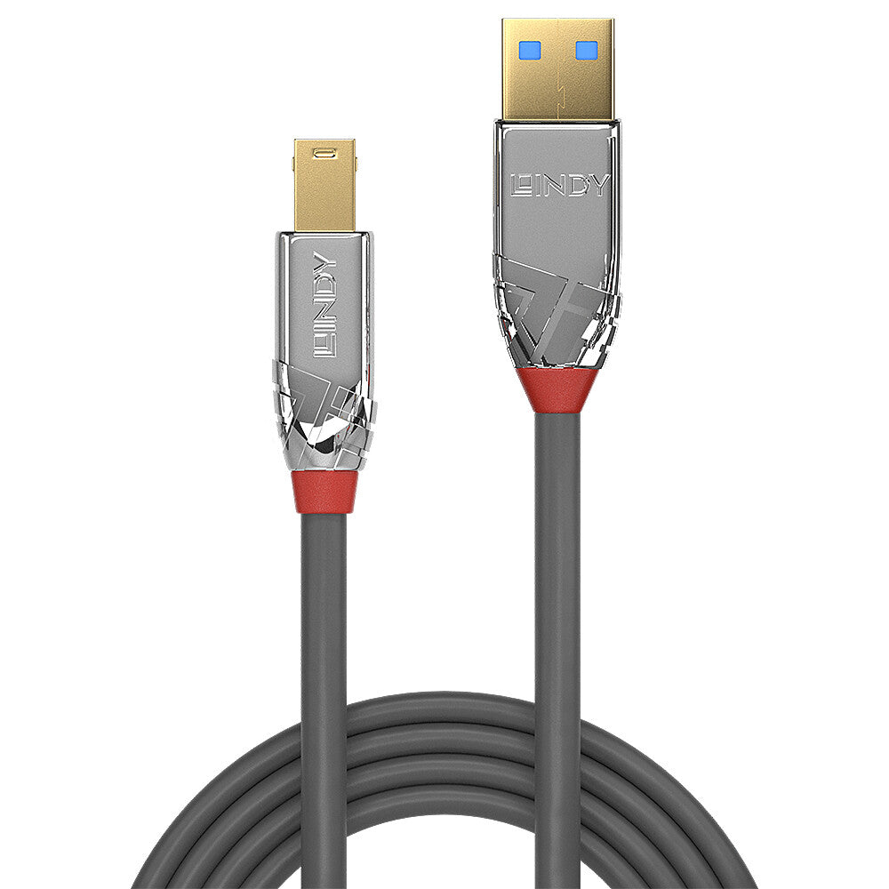 Lindy 3m USB 3.2 Type A to B Cable, 5Gbps, Cromo Line