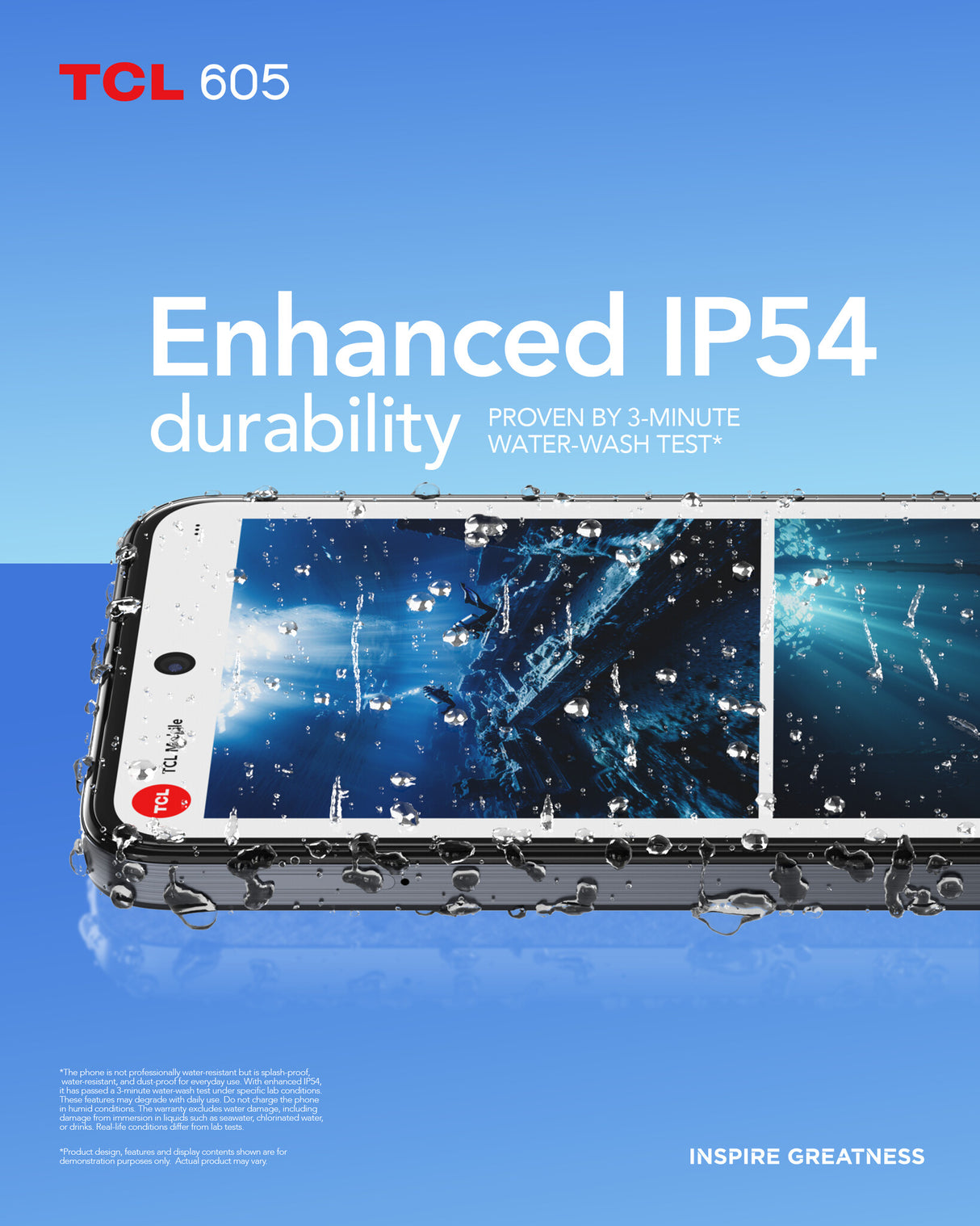 TCL 605 16.9 cm (6.67") Dual SIM Android 15 4G USB Type-C 4 GB 128 GB 5200 mAh Black