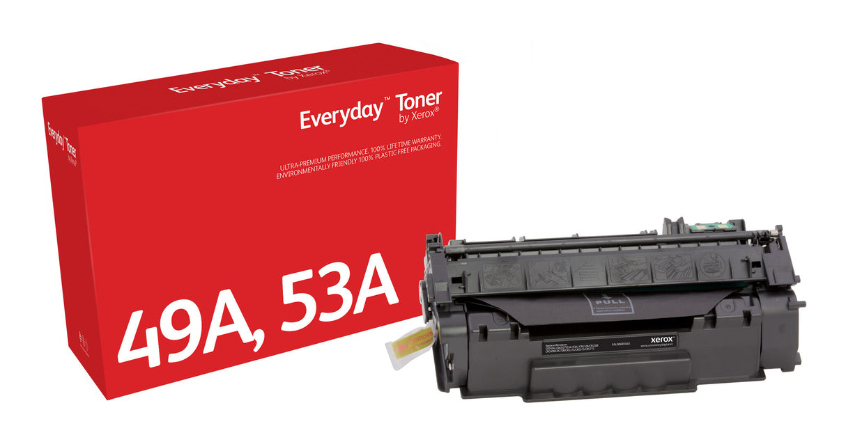 Everyday™ Black Toner by Xerox compatible with HP 49A 53A (Q5949A/ Q7553A), Standard capacity