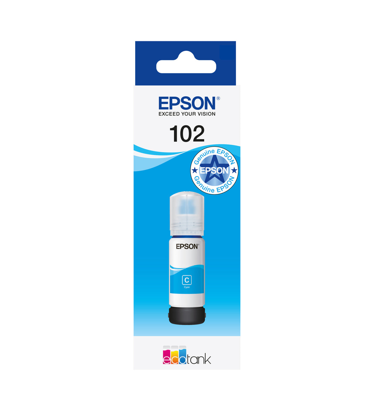 Epson 102 EcoTank Cyan ink bottle