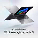 ASUS ExpertBook P5 P5405CSA-U731X Intel Core Ultra 7 258V Laptop 35.6 cm (14") WQXGA 32 GB LPDDR5x-SDRAM 1 TB SSD Wi-Fi 6E (802.11ax) Windows 11 Pro Grey