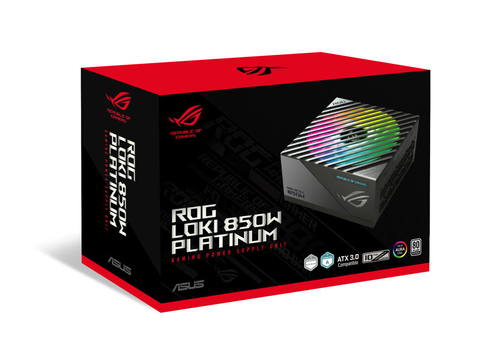 ASUS ROG Loki SFX-L 850W Platinum power supply unit 24-pin ATX Black, Silver