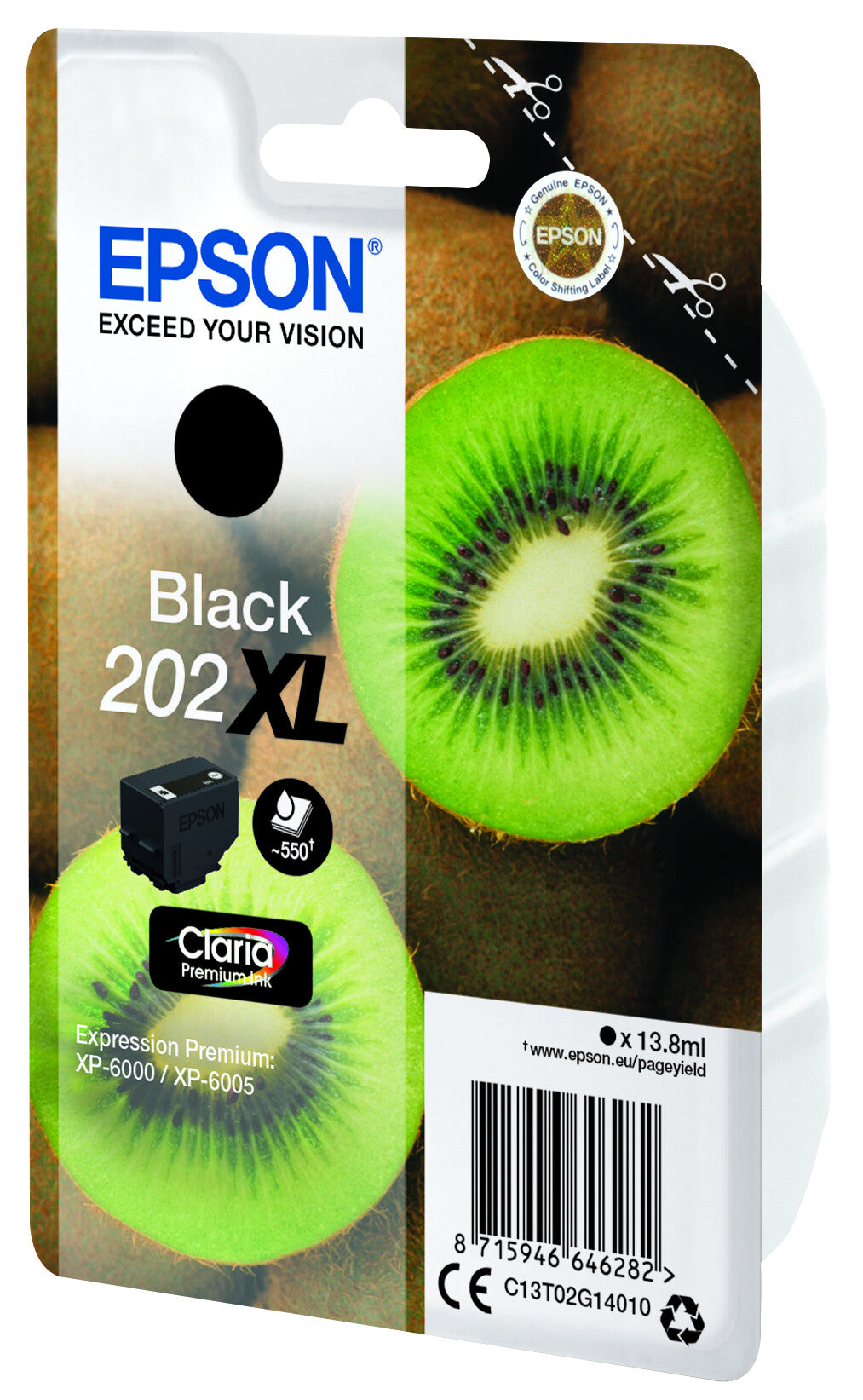 Epson Kiwi Singlepack Black 202XL Claria Premium Ink