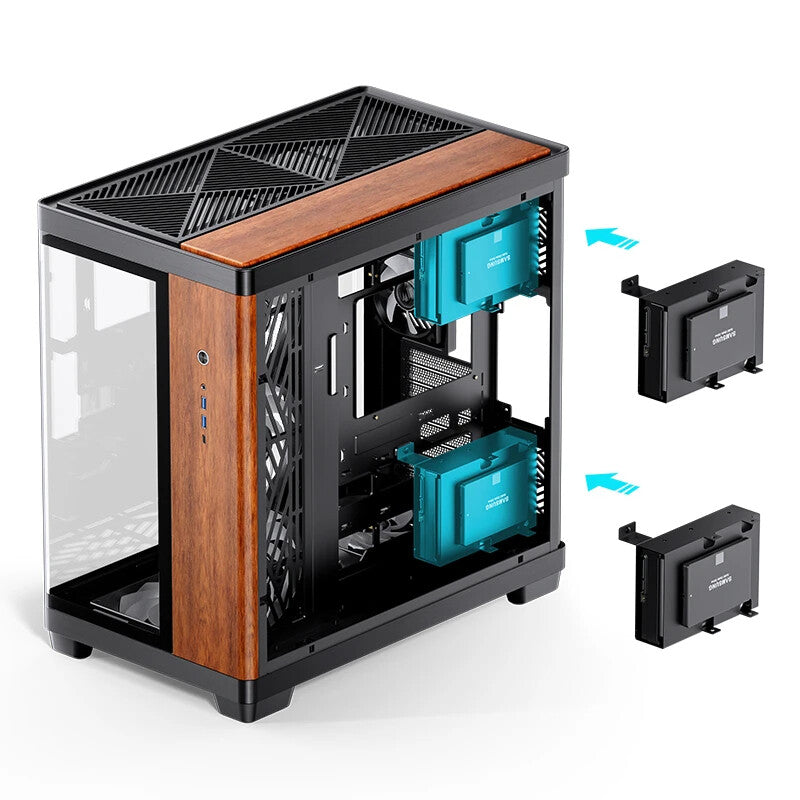 Jonsbo TK-4 Wood Tower Black, Wood