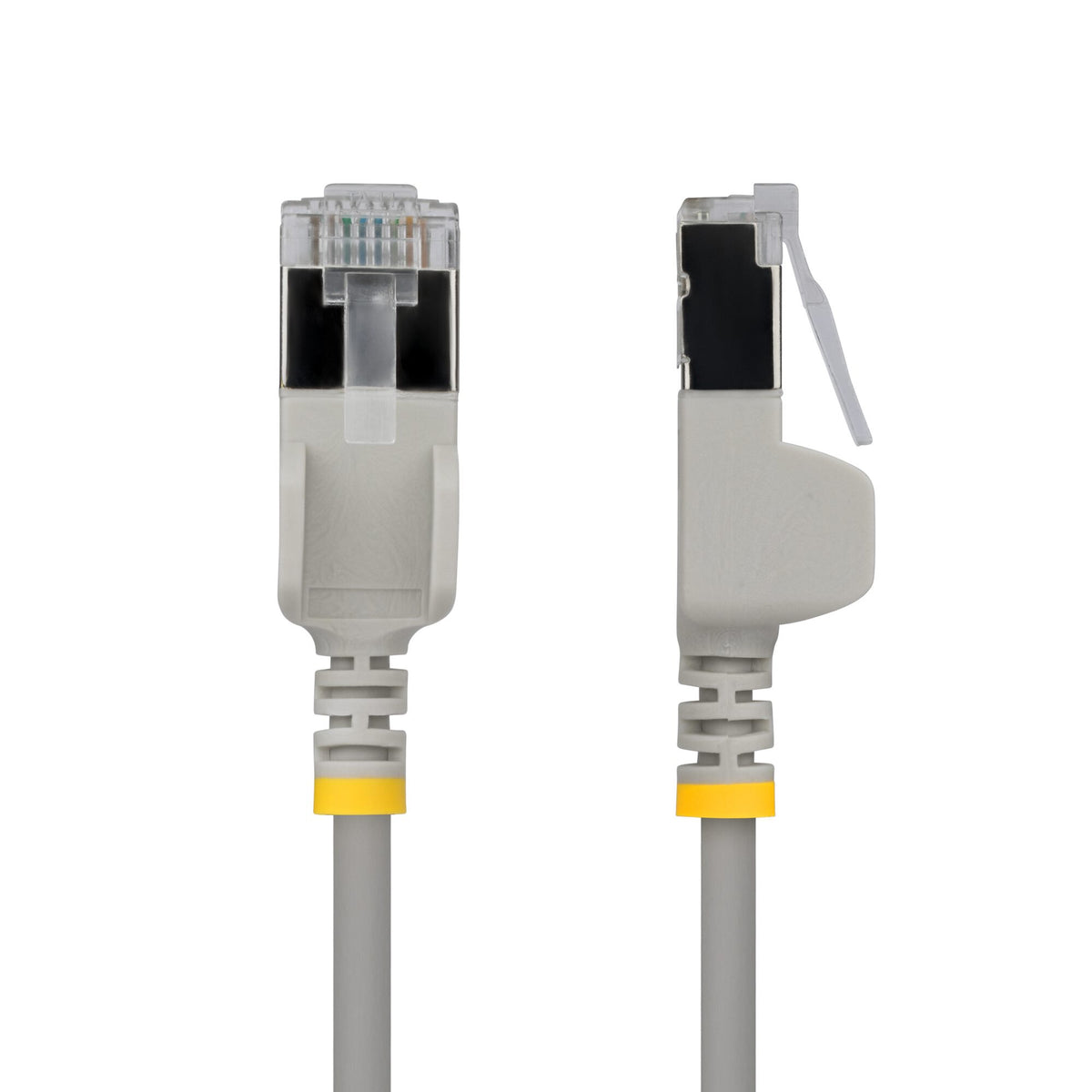 StarTech.com 30cm Gray Ultra Slim Cat6A Ethernet Cable, Snagless, FTP, Pure Bare Copper Wire, 34AWG Slim RJ45 Network Patch Cord, Individually Tested
