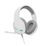 Marvo Scorpion H8618 Tactic 40 USB 2.0 Wired Gaming RGB Headset (White) Head-band