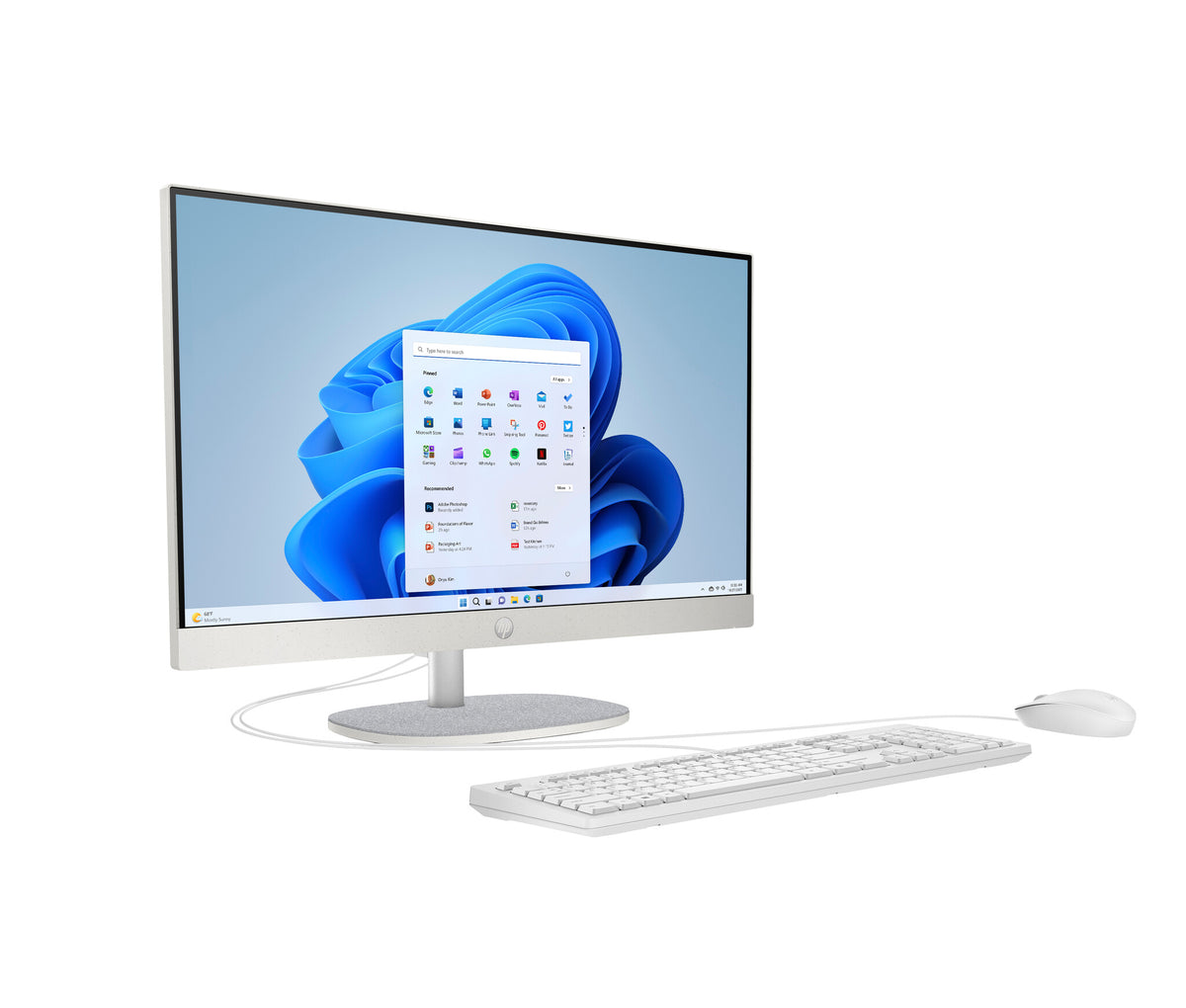 HP All-in-One 24-cr0003na AMD Ryzen™ 5 7520U 60.5 cm (23.8") 1920 x 1080 pixels All-in-One PC 8 GB LPDDR5-SDRAM 512 GB SSD Windows 11 Home Wi-Fi 6 (802.11ax) White