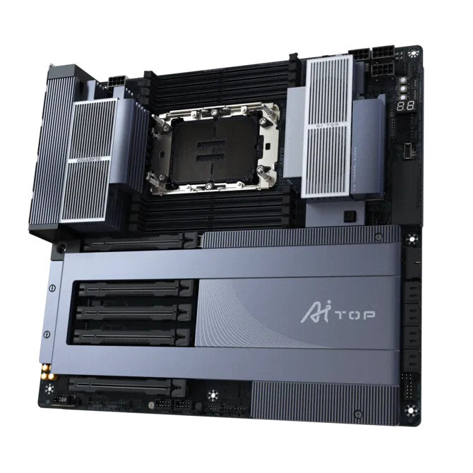 GIGABYTE W790 AI TOP Motherboard - Supports Intel Xeon CPUs, 16+2+2 phases VRM, up to 5600MHz DDR5 (OC), 4xPCIe 5.0 + 2xPCIe 4.0 M.2, Wi-Fi 7, 10 GbE LAN, Thunderbolt 4