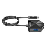 Manhattan USB-C & USB-A Combo Dock/Hub, Ports (4): USB-A (x2) and USB-C (x2), 5 Gbps (USB 3.2 Gen1 aka USB 3.0), Angled Shape for Easy Port Access, External Power Supply Not Needed, Universal for all devices, SuperSpeed USB, Black, Three Year Warranty