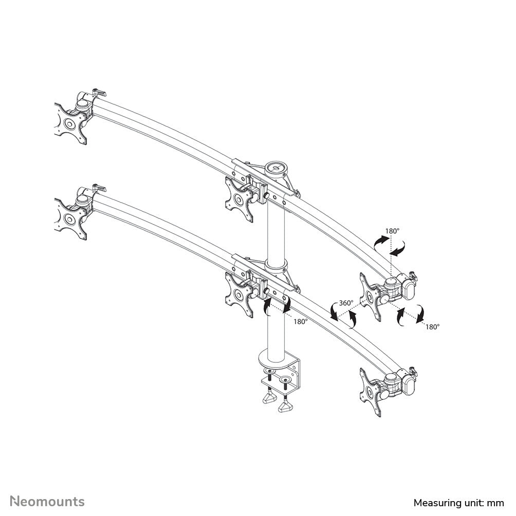 Neomounts FPMA-D700D6 Monitor arm 19-27"