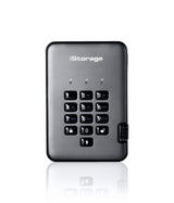 iStorage diskAshur PRO2 256-bit 256GB USB 3.2 secure encrypted solid-state drive IS-DAP2-256-SSD-256-C-G