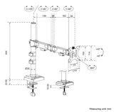 Neomounts DS60-600BL1 Monitor arm 10-32" - Quick-fix - 180°-stop