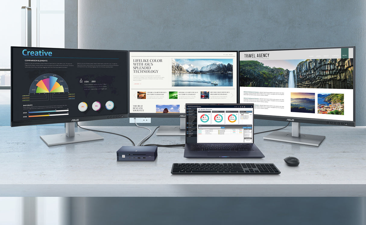 ASUS Simpro Dock 2 Wired Thunderbolt 3 Black, Blue