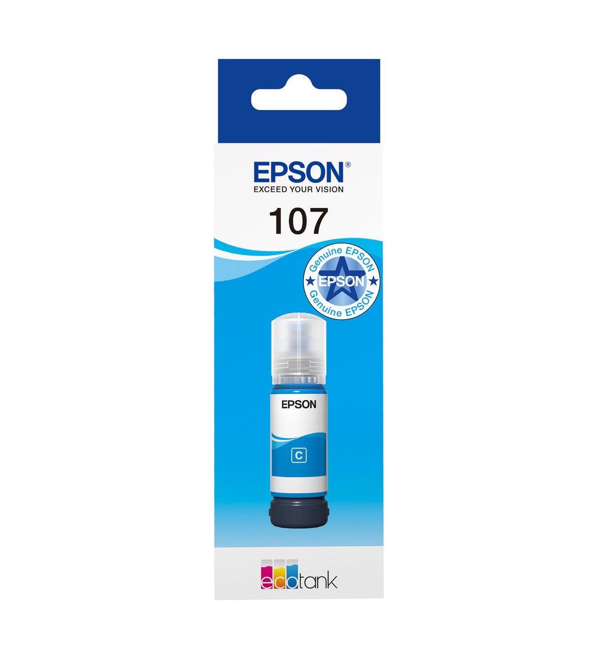 Epson 107 EcoTank Cyan ink bottle