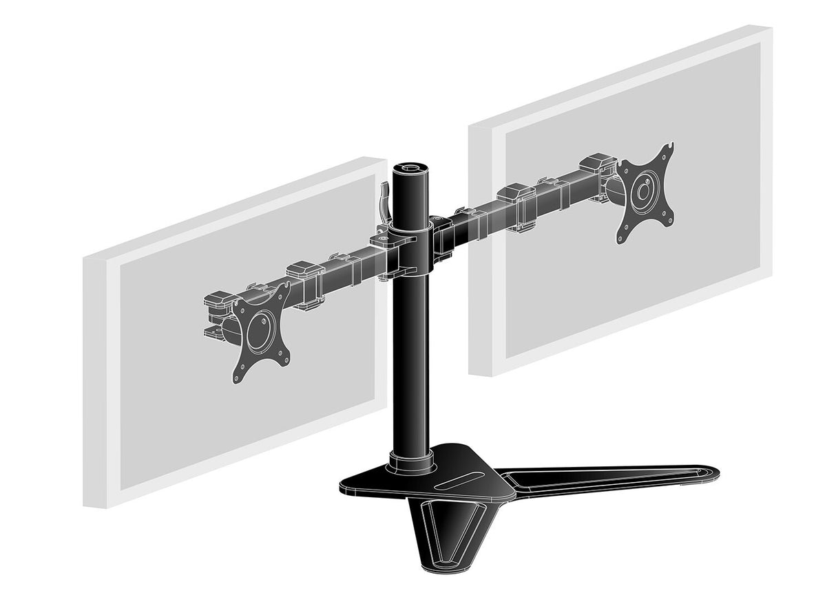 iiyama The DS1002D-B1 is a desk mount stand for two flat screens up to 30”