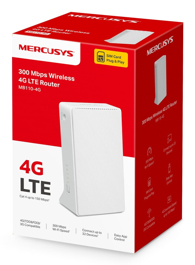 Mercusys 300 Mbps Wireless N 4G LTE Router