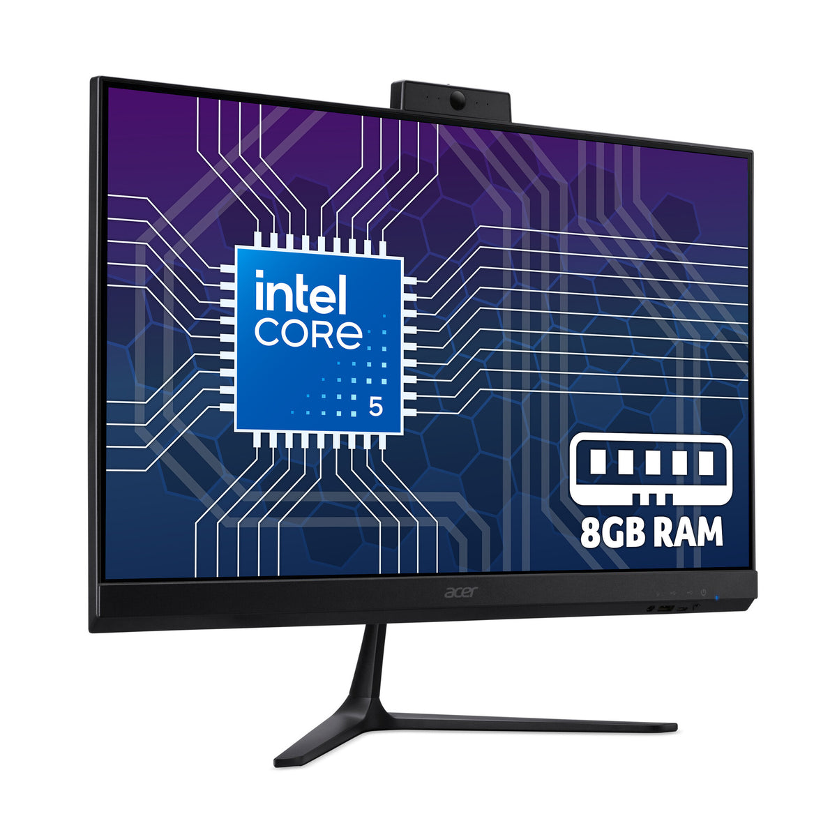 Acer Veriton Z Series AiO desktop (VZ2415G) - Intel Core 5, 8GB RAM, 512GB SSD, 120Hz 23.8" Full HD display, Windows 11