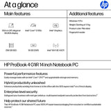 HP ProBook 4 G1iR 14 inch Notebook PC Intel Core 5 120U Laptop 35.6 cm (14") WUXGA 16 GB DDR5-SDRAM 256 GB SSD Wi-Fi 6E (802.11ax) Windows 11 Pro