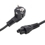 connektgear 2m European Mains Power Cable - Schuko Plug to C5 (Cloverleaf) Socket