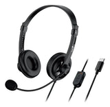 Genius HS-230U Headset Wired Head-band Office/Call center USB Type-C Black